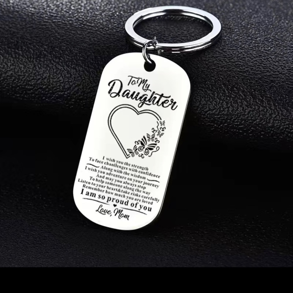 1pc Mother To Daughter Pendant Keychain, Valentine’s Gift Birthday Gift